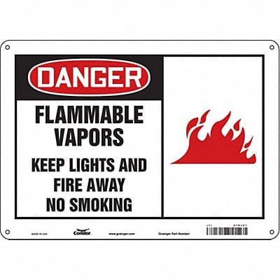 Safety Sign 10 inx14 in Polyethylene