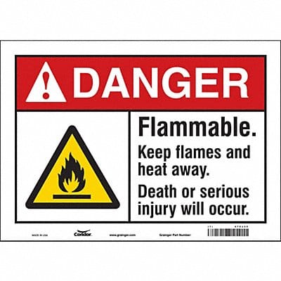 Safety Sign 10 in x 14 in Vinyl