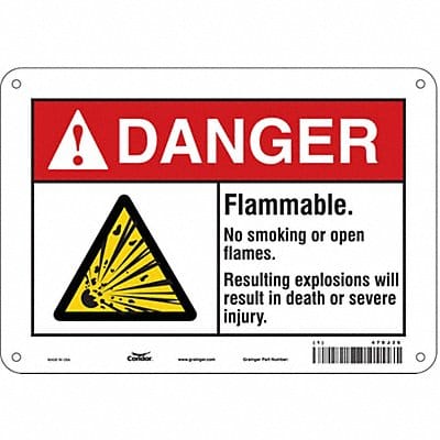Safety Sign 7 in x 10 in Aluminum