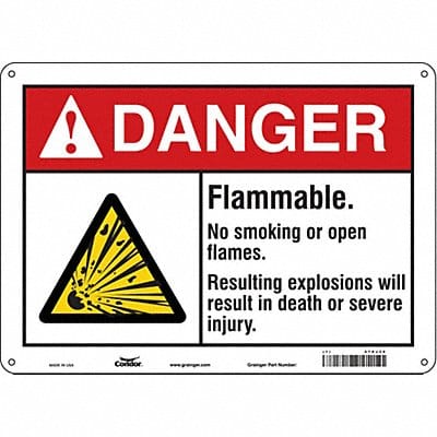 Safety Sign 10 in x 14 in Polyethylene