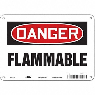 Danger Sign 7 in x 10 in Aluminum