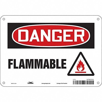 Danger Sign 7 in x 10 in Aluminum