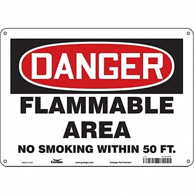 Safety Sign 10 in x 14 in Polyethylene