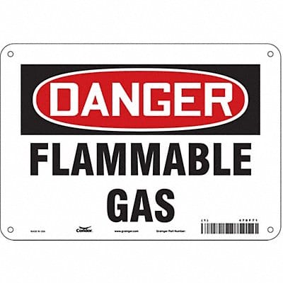 J6927 Danger Sign 7 in x 10 in Aluminum