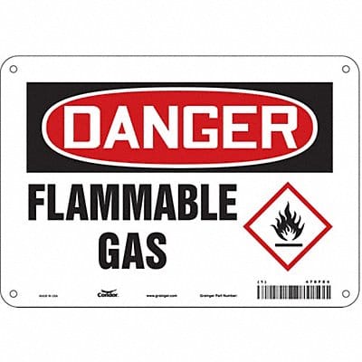 Safety Sign 7 inx10 in Polyethylene