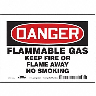 Safety Sign 5 in x 7 in Vinyl