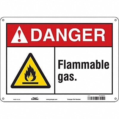 Safety Sign 10 in x 14 in Aluminum