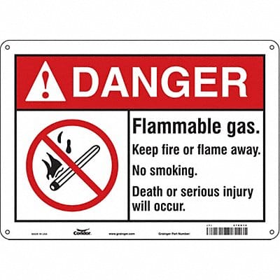Safety Sign 10 inx14 in Aluminum