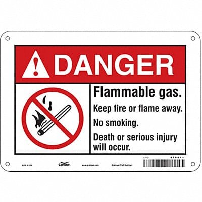Safety Sign 7 in x 10 in Polyethylene