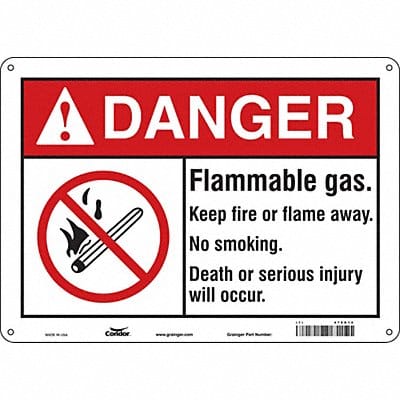 Safety Sign 10 in x 14 in Polyethylene