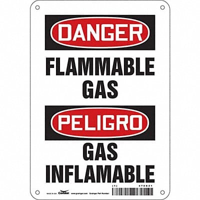 Safety Sign 10 in x 7 in Polyethylene