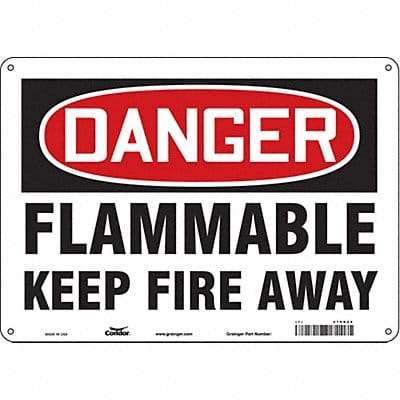 Safety Sign 10 inx14 in Aluminum