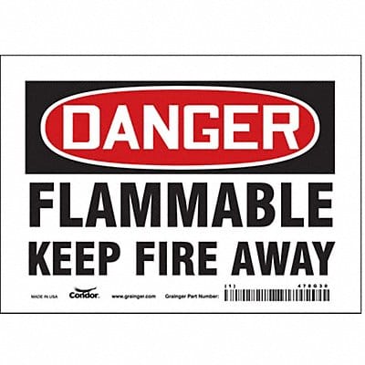 Safety Sign 5 inx7 in Vinyl