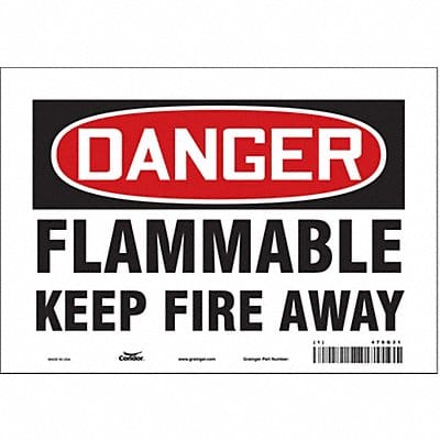 Safety Sign 7 inx10 in Vinyl