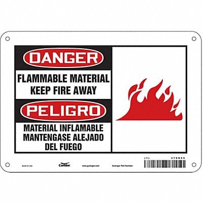 Safety Sign 7 inx10 in Polyethylene