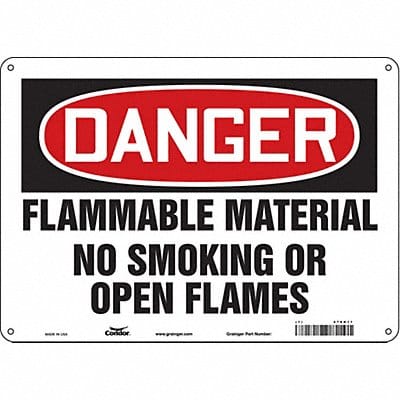 Safety Sign 10 in x 14 in Aluminum