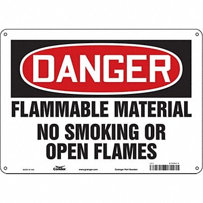 Safety Sign 10 in x 14 in Polyethylene