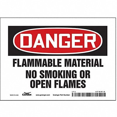 Safety Sign 5 in x 7 in Vinyl