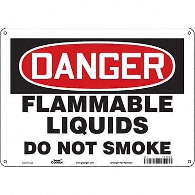 Safety Sign 10 in x 14 in Aluminum