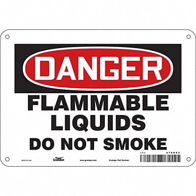 Safety Sign 7 in x 10 in Polyethylene