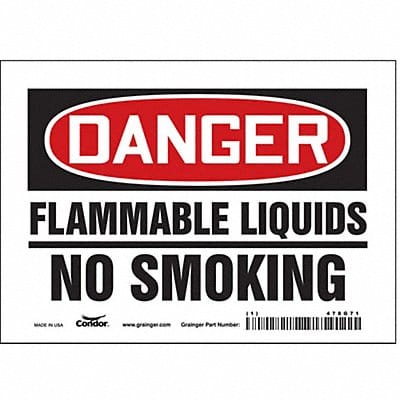 Safety Sign 5 in x 7 in Vinyl