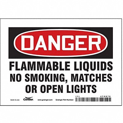 Safety Sign 5 in x 7 in Vinyl