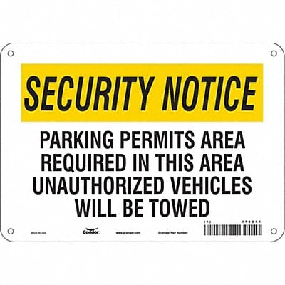 Safety Sign 7 inx10 in Polyethylene