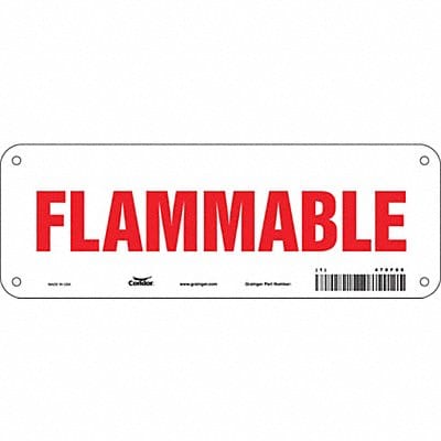 Safety Sign 3.5in x 10in Polyethylene