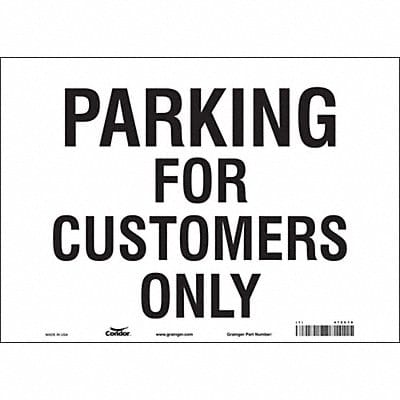 Customer Parking Sign 10 x 14