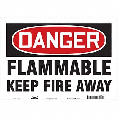Safety Sign 10 inx14 in Vinyl