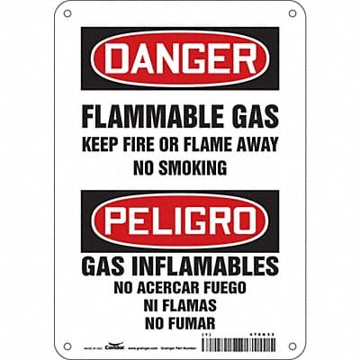 Safety Sign 10 in x 7 in Aluminum