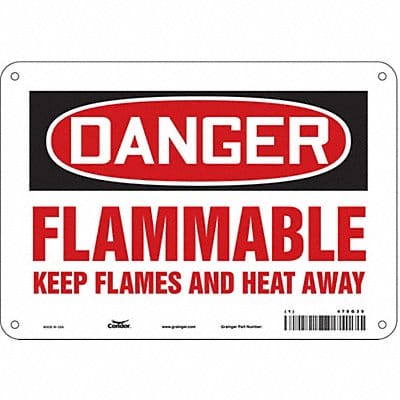 Danger Sign 7 in x 10 in Aluminum