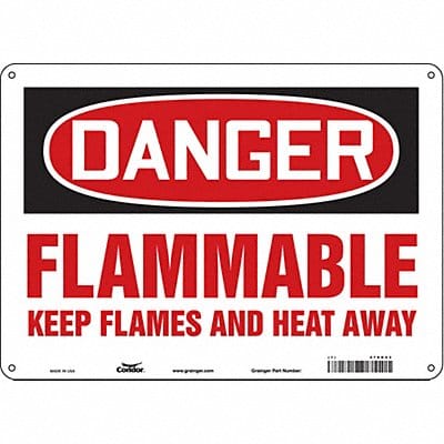 Safety Sign 10 in x 14 in Polyethylene