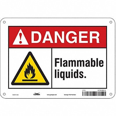 Safety Sign 7 in x 10 in Polyethylene