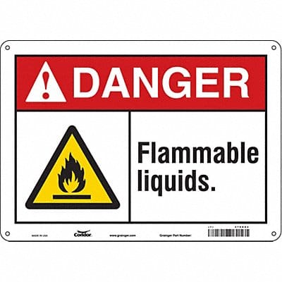 Safety Sign 10 inx14 in Polyethylene