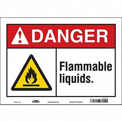 Safety Sign 10 in x 14 in Vinyl