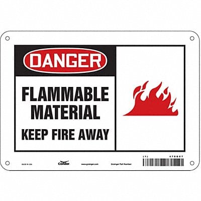 Safety Sign 7 in x 10 in Aluminum