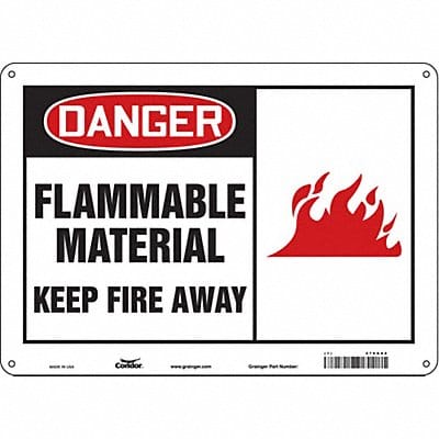Safety Sign 10 in x 14 in Aluminum