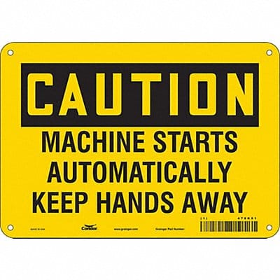 Safety Sign 7 in x 10 in Polyethylene