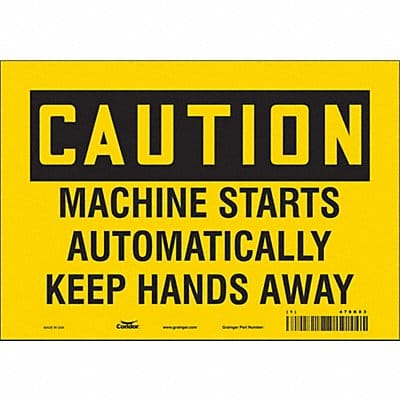 Safety Sign 7 inx10 in Vinyl