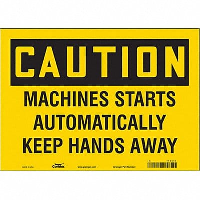 Safety Sign 10 inx14 in Vinyl