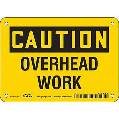 J6964 Safety Sign 5 in x 7 in Vinyl