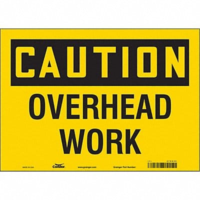 J6964 Safety Sign 10 in x 14 in Vinyl