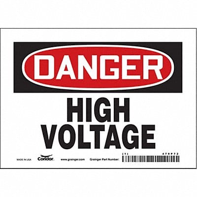 J6931 Safety Sign 5 inx7 in Vinyl