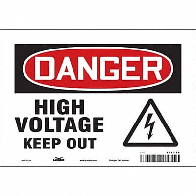 Safety Sign 7 inx10 in Vinyl