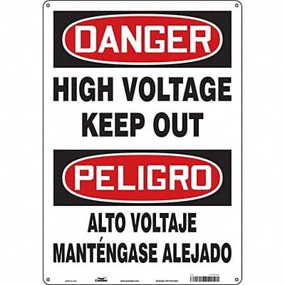 Safety Sign 20 inx14 in Polyethylene