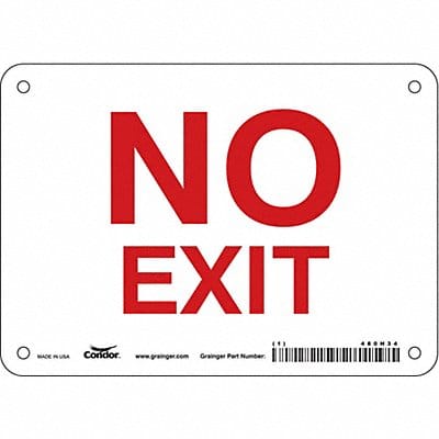 J7055 Safety Sign 5 in x 7 in Polyethylene