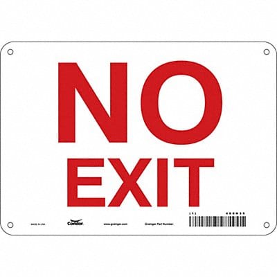 J7055 Safety Sign 7 in x 10 in Polyethylene