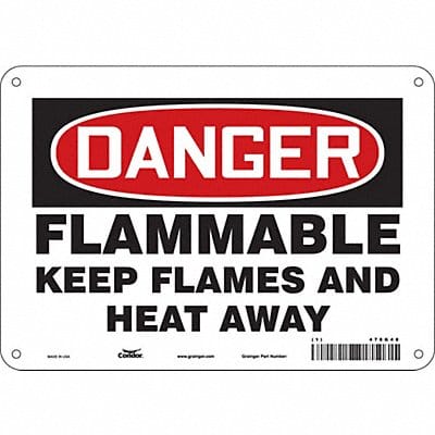 Safety Sign 7 in x 10 in Polyethylene
