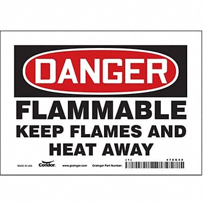 Safety Sign 5 in x 7 in Vinyl